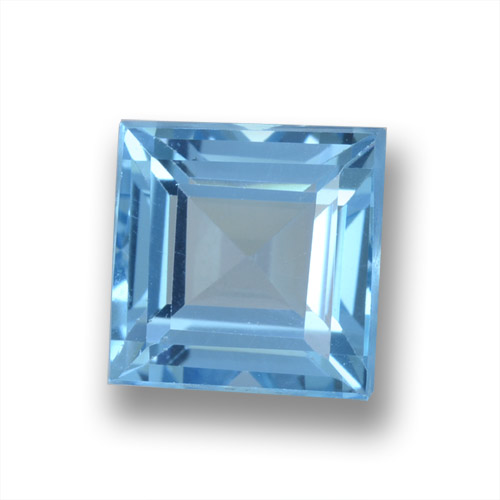 Azul medio Topacio Gema - 2.1ct Corte cuadrado step (ID: 461543)