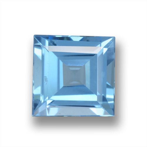 1.86ct Natural Swiss Blue Topaz, Square, VVS-VS