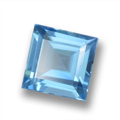 1.86 ct Blue Topaz Stone, Natural Topaz in Square Facet Shape for Sale