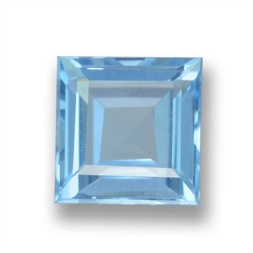 2.08ct Natural Sky Blue Topaz, Square, VVS-VS