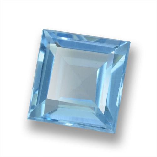 2.08 ct Blue Topaz Stone, Natural Topaz in Square Facet Shape for Sale