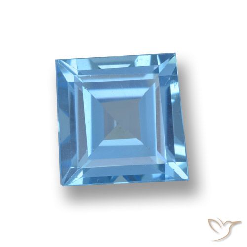 Himmerlblau Topas Edelstein - 2ct Caree Stufenschliff (ID: 461566)