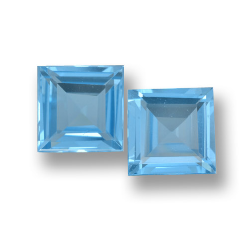 Medium Blue Topaz Gem - 1.9ct Square Step-Cut (ID: 461653)