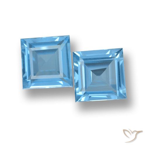 Deep Baby Blue Topas Edelstein - 1.8ct Caree Stufenschliff (ID: 461656)
