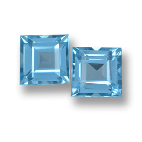 Intense Azure Blue Topas Edelstein - 2.1ct Caree Stufenschliff (ID: 461661)