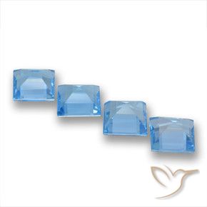 Topaz Gemstones in 7 x 7 mm (calibrated) Size for Sale, Topaz Stones in Swiss Blue Color