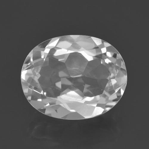 Белый Топаз Камень - 3ct Фасетный Овал (ID: 462253)