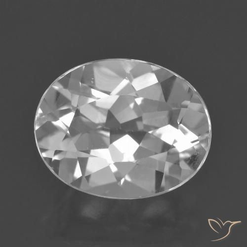 3.14ct Natural White Topaz, Oval, VVS-VS