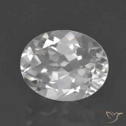 3.19ct Natural White Topaz, Oval, VVS-VS
