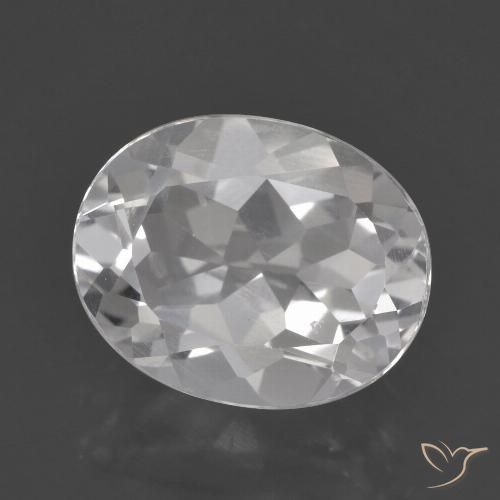 3.25ct Natural White Topaz, Oval, VVS-VS