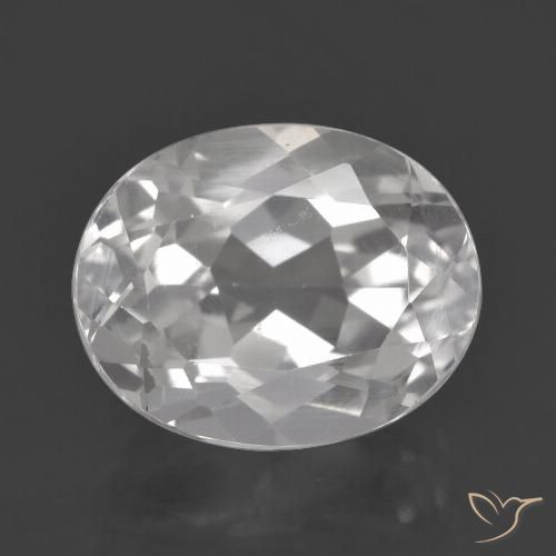 3.85ct Natural White Topaz, Oval, VVS-VS