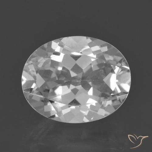 3.13ct Natural White Topaz, Oval, VVS-VS