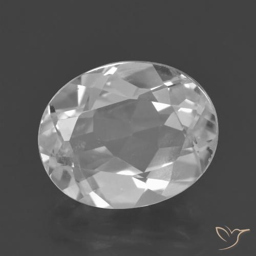 3.25ct Natural White Topaz, Oval, VVS-VS