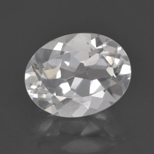 Белый Топаз Камень - 2.1ct Фасетный Овал (ID: 462301)