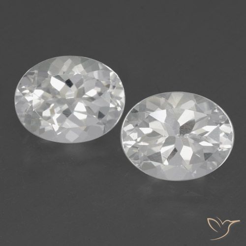 6.37 ct Loose White Topaz, 10 x 8 mm Oval Cut From Brazil, Photo A