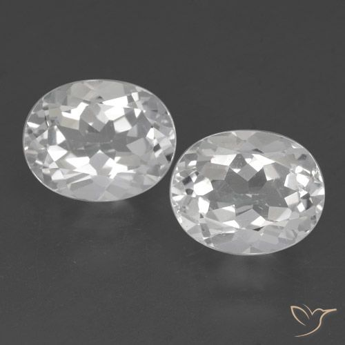 6.12 ct Loose White Topaz, 10 x 8 mm Oval Cut From Brazil, Photo A
