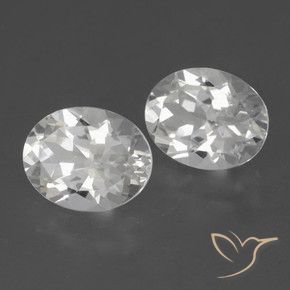 5.79 ctw White Topaz Stones, Natural Topaz in Oval Facet Shape for Sale