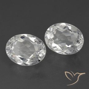 6.70 ctw White Topaz Stones, Natural Topaz in Oval Facet Shape for Sale