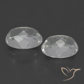 Topaz Gemstones in 10 x 8 mm (calibrated) Size for Sale, Topaz Stones in White Color