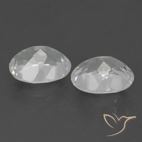 Topaz Gemstones in 10 x 8 mm (calibrated) Size for Sale, Topaz Stones in White Color