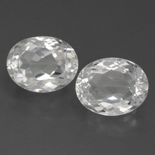 White Topaz Gem - 3.8ct Oval Facet (ID: 462379)