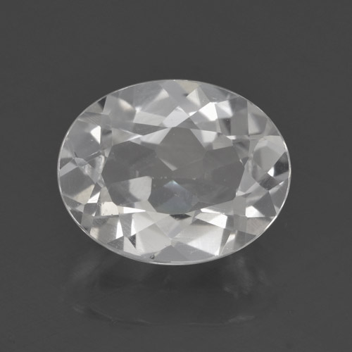 Weiß Topas Edelstein - 2.7ct Oval facettiert (ID: 462419)