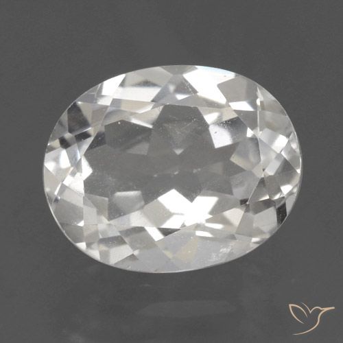 3.06ct Natural White Topaz, Oval, VVS-VS
