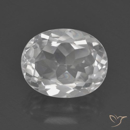 3.28ct Natural White Topaz, Oval, VS