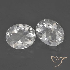 6.08 ctw White Topaz Stones, Natural Topaz in Oval Facet Shape for Sale