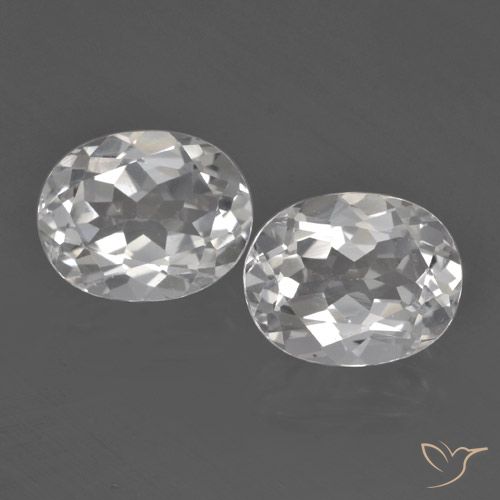 6.39 ct Loose White Topaz, 10 x 8 mm Oval Cut From Brazil, Photo A