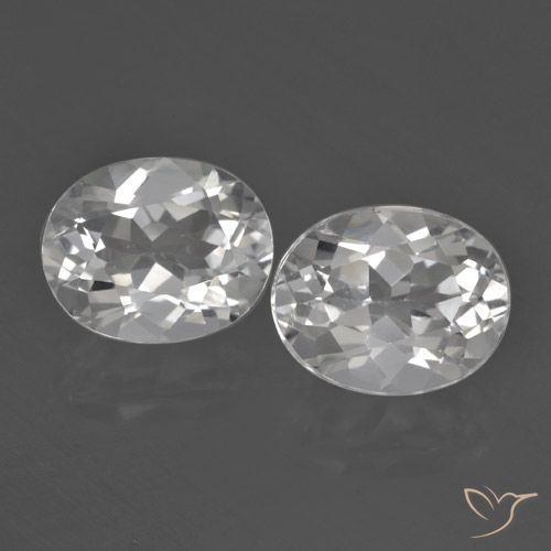 6.08 ct White Topaz, 10 x 8 mm Oval Cut From Brazil, Photo A