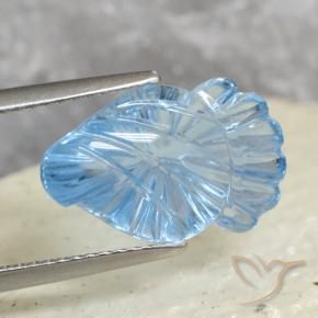 5.96 ct Blue Topaz Stone, Natural Topaz in Carved Fruit Shape for Sale