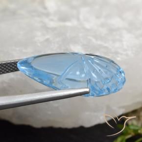 Topaz Gemstone in 21.5 x 10.9 mm Size for Sale, Topaz Stone in Swiss Blue Color