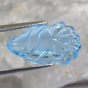 12.94 ct Blue Topaz Stone, Natural Topaz in Carved Fruit Shape for Sale