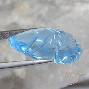 Topaz Gemstone in 19.8 x 11.9 mm Size for Sale, Topaz Stone in Sky Blue Color