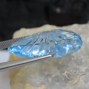 Topaz Gemstone in 23.4 x 12.7 mm Size for Sale, Topaz Stone in Sky Blue Color
