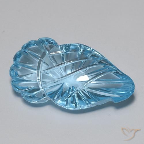 18.54 ct Blue Topaz Stone, Natural Topaz in Carved Fruit Shape for Sale
