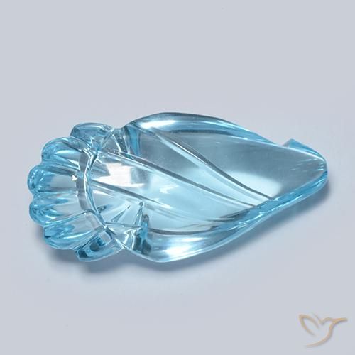 11.26 ct Blue Topaz Stone, Natural Topaz in Carved Fruit Shape for Sale