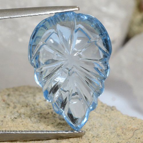 12.38ct Natural Swiss Blue Topaz, Fancy, Transparent