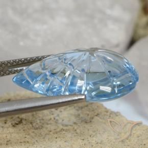 Topaz Gemstone in 18 x 13 mm (calibrated) Size for Sale, Topaz Stone in Swiss Blue Color