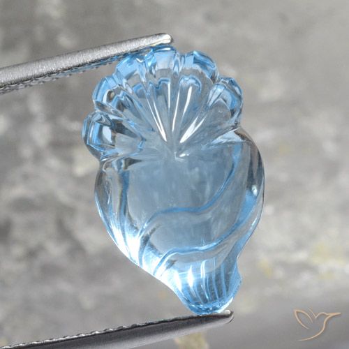 12.38ct Natural Swiss Blue Topaz, Fancy, Transparent