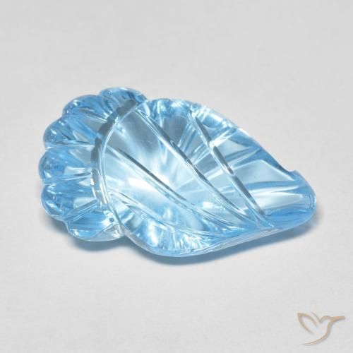 12.83 ct Blue Topaz Stone, Natural Topaz in Carved Fruit Shape for Sale