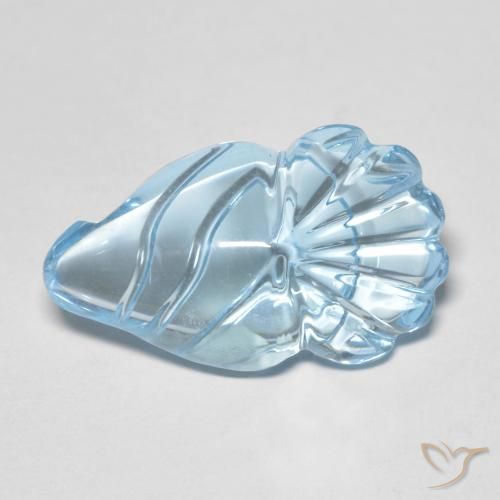 12.80 ct Blue Topaz Stone, Natural Topaz in Carved Fruit Shape for Sale