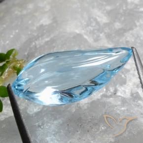 Topaz Gemstone in 17.7 x 8.8 mm Size for Sale, Topaz Stone in Sky Blue Color
