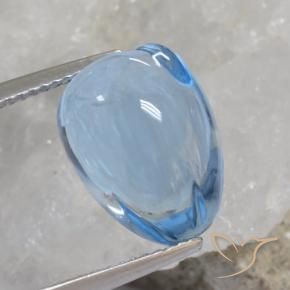 12.18 ct Blue Topaz Stone, Natural Topaz in Carved Fruit Shape for Sale