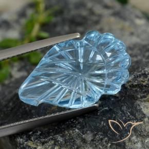 9.99 ct Blue Topaz Stone, Natural Topaz in Carved Fruit Shape for Sale
