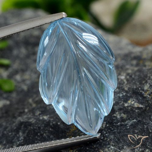 9.19ct Natural Swiss Blue Topaz, Flower Cut, Transparent