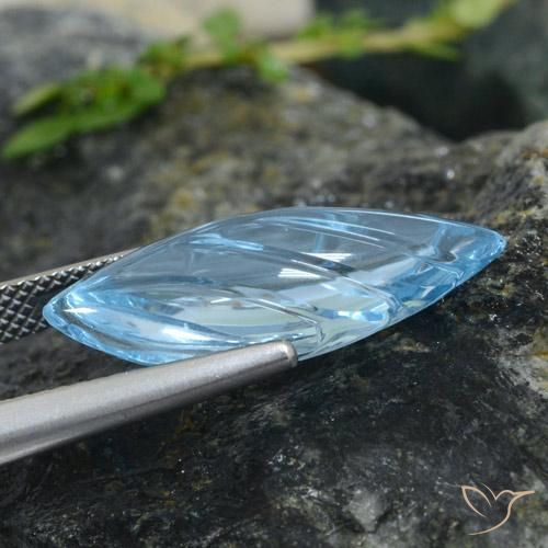 Topaz Gemstone in 22.1 x 9.8 mm Size for Sale, Topaz Stone in Sky Blue Color