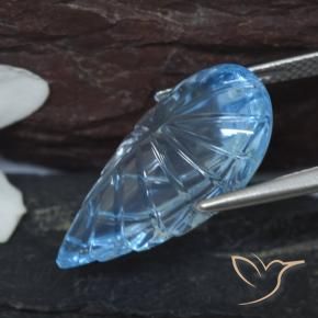 Topaz Gemstone in 22.2 x 11.8 mm Size for Sale, Topaz Stone in Swiss Blue Color