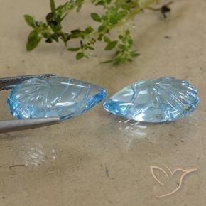 Topaz Gemstones in 19.9 x 11.4 mm Size for Sale, Topaz Stones in Sky Blue Color